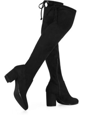 Black Pierre Dumas knee high boots size 10-NWOT